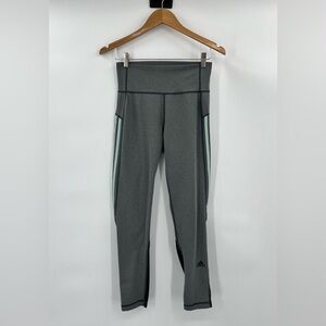 Adidas High-Rise Performance Leggings M Gray Athletic Workout Activewear gym